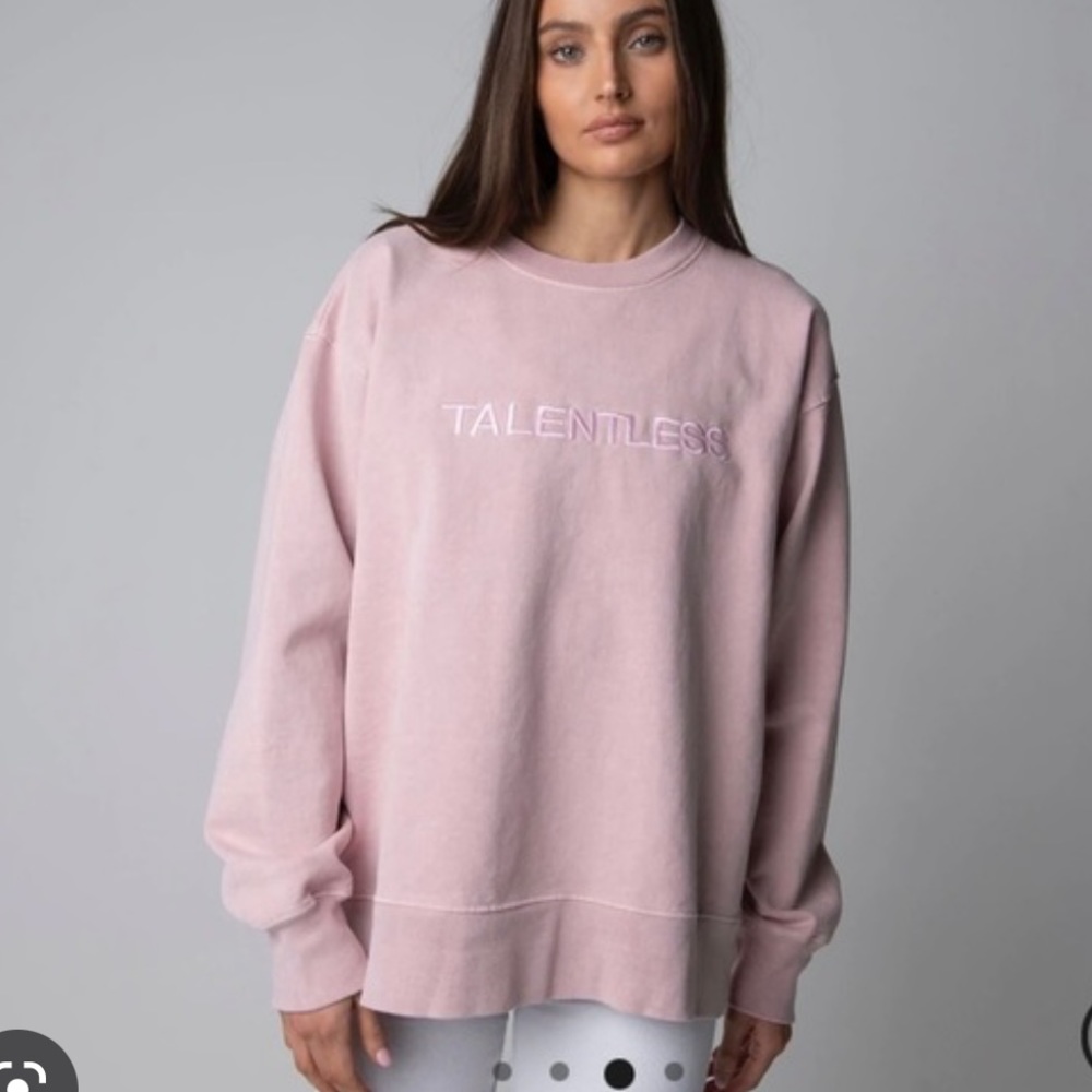 Talentless SET premium heavyweight crewneck and sweatpants set pastel pink